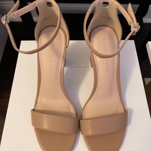 Kelly & Katie Beige Ankle Strap Heels